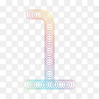 创意圆圈渐变数字1-空若网 创意圆圈渐变数字1-空若网