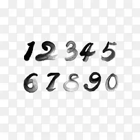 黑色水墨阿拉伯数字-空若网 黑色水墨阿拉伯数字-空若网