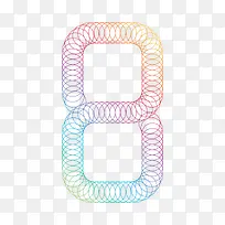 创意圆圈渐变数字8-空若网 创意圆圈渐变数字8-空若网