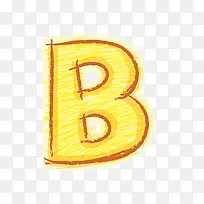 橙色手绘字母b-空若网 橙色手绘字母b-空若网
