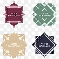 4款创意白色边框背景矢量素材-空若网 4款创意白色边框背景矢量素材-空若网