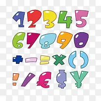 数字字母 彩色 卡通字-空若网 数字字母 彩色 卡通字-空若网
