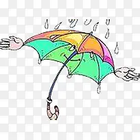 卡通彩色伞-空若网 卡通彩色伞-空若网