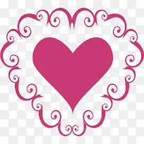 矢量爱心花纹边框装饰图案-空若网 矢量爱心花纹边框装饰图案-空若网