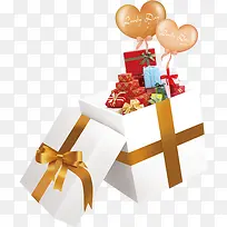 彩色礼盒爱心海报-空若网 彩色礼盒爱心海报-空若网