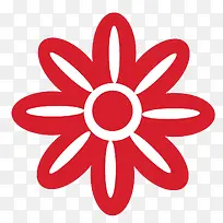 红色创意花朵图标-空若网 红色创意花朵图标-空若网
