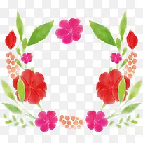 五彩水彩植物边框-空若网 五彩水彩植物边框-空若网