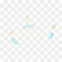 手绘蓝色光圈电商海报-空若网 手绘蓝色光圈电商海报-空若网