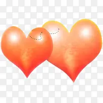 橙黄色海报活动爱心气泡-空若网 橙黄色海报活动爱心气泡-空若网