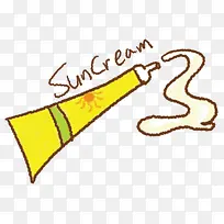 卡通手绘防晒霜-空若网 卡通手绘防晒霜-空若网