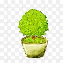 手绘花盆-空若网 手绘花盆-空若网