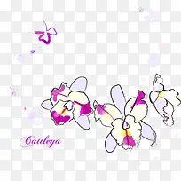 卡通手绘紫色花-空若网 卡通手绘紫色花-空若网