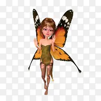 卡通女人蝴蝶翅膀png素材-空若网 卡通女人蝴蝶翅膀png素材-空若网