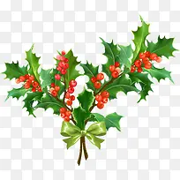 圣诞叶子果子素材-空若网 圣诞叶子果子素材-空若网