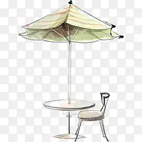 手绘太阳伞咖啡画册-空若网 手绘太阳伞咖啡画册-空若网