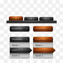 暗黑色按钮图标-空若网 暗黑色按钮图标-空若网