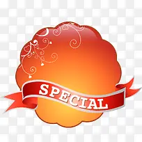 渐变红色促销标签-空若网 渐变红色促销标签-空若网