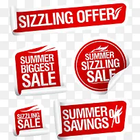 矢量商场红色降价标签-空若网 矢量商场红色降价标签-空若网