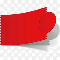 红色不规则标签-空若网 红色不规则标签-空若网