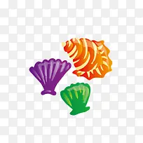 贝壳卡通矢量素材-空若网 贝壳卡通矢量素材-空若网