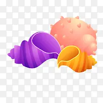 卡通美丽贝壳-空若网 卡通美丽贝壳-空若网