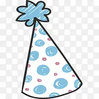 蓝色清新生日帽-空若网 蓝色清新生日帽-空若网