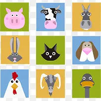 手绘卡通动物图案-空若网 手绘卡通动物图案-空若网