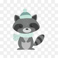 卡通矢量浣熊免抠素材-空若网 卡通矢量浣熊免抠素材-空若网