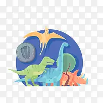 矢量恐龙素材-空若网 矢量恐龙素材-空若网