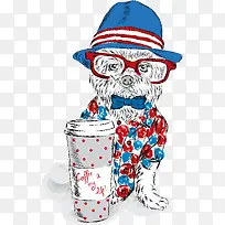 时尚素描动物矢量素材-空若网 时尚素描动物矢量素材-空若网