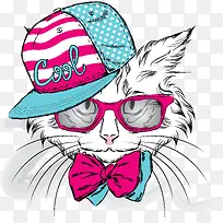 时尚素描动物矢量素材-空若网 时尚素描动物矢量素材-空若网