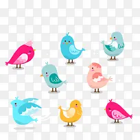 多款卡通鸟设计矢量图-空若网 多款卡通鸟设计矢量图-空若网