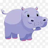 矢量卡通河马素材-空若网 矢量卡通河马素材-空若网