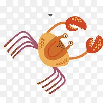 扁平化卡通螃蟹-空若网 扁平化卡通螃蟹-空若网