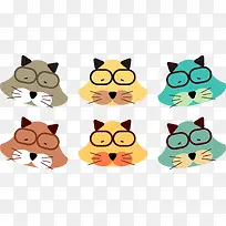 矢量卡通可爱素材小动物头像-空若网 矢量卡通可爱素材小动物头像-空若网