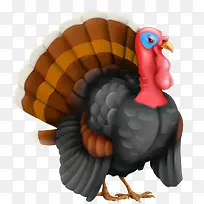 矢量火鸡素材卡通可爱动物-空若网 矢量火鸡素材卡通可爱动物-空若网