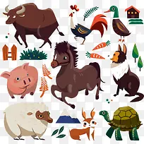 矢量动物素材-空若网 矢量动物素材-空若网