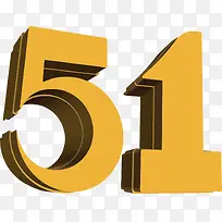 黄色卡通个性五一数字-空若网 黄色卡通个性五一数字-空若网