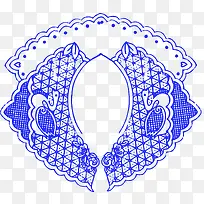 青花对称花纹-空若网 青花对称花纹-空若网