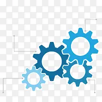蓝色扁平化齿轮-空若网 蓝色扁平化齿轮-空若网