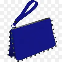 矢量手绘蓝色手拿包-空若网 矢量手绘蓝色手拿包-空若网