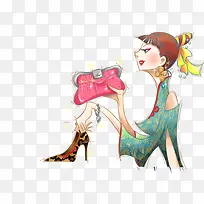 手绘时尚女人-空若网 手绘时尚女人-空若网