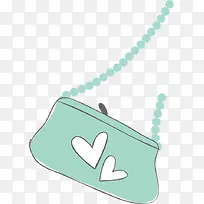 蓝色卡通手绘女包-空若网 蓝色卡通手绘女包-空若网