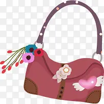 手绘红色时尚女包-空若网 手绘红色时尚女包-空若网