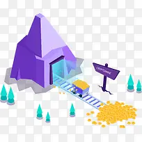 2.5D矢量渐变科技插画-空若网 2.5D矢量渐变科技插画-空若网