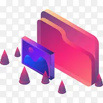 渐变2.5D图库矢量插画-空若网 渐变2.5D图库矢量插画-空若网