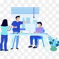 2.5D渐变办公立体插画-空若网 2.5D渐变办公立体插画-空若网