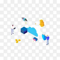 2.5D矢量金融数据插画-空若网 2.5D矢量金融数据插画-空若网