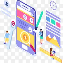 2.5D数据分析立体插画-空若网 2.5D数据分析立体插画-空若网