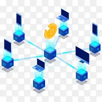 商务办公2.5D矢量科技插画-空若网 商务办公2.5D矢量科技插画-空若网